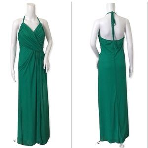 YNES Green Halter Maxi Dress Size XL